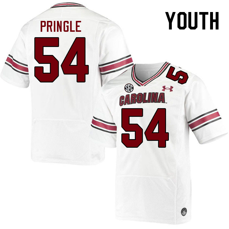 Youth #54 Kam Pringle South Carolina Gamecocks College Football Jerseys Stitched-White